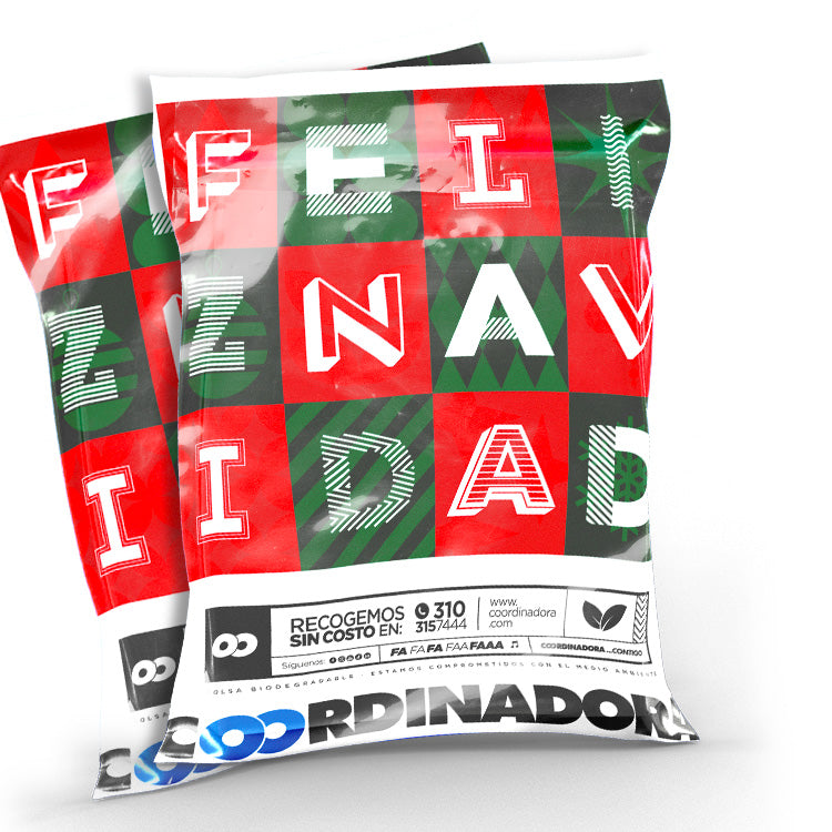 Bolsa Grande Navidad Sellable  x 100 Unidades
